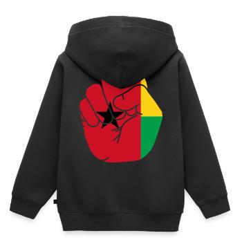 Drapeau Guinée Bissau cadeau kriol kiriol - Sweat Premium à capuche enfant bio - noir - Dos - AI Model Kid Male (0cm)