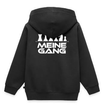 Schach Gang Liebe Fan Figuren hobby Spiel Brett - Kinder Premium Organic Hoodie - Schwarz - Hinten - AI Model Kid Male (0cm)