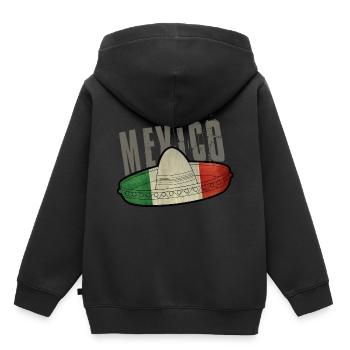 Mexique sombrero - Sweat Premium à capuche enfant bio - noir - Dos - AI Model Kid Male (0cm)