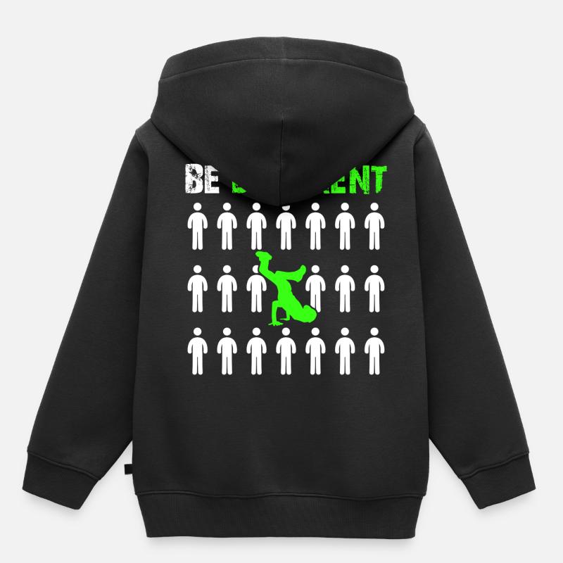 break dance - Sweat Premium à capuche enfant bio - noir