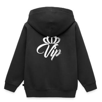 Vip Krone - Sweat Premium à capuche enfant bio - noir - Dos - AI Model Kid Male (0cm)