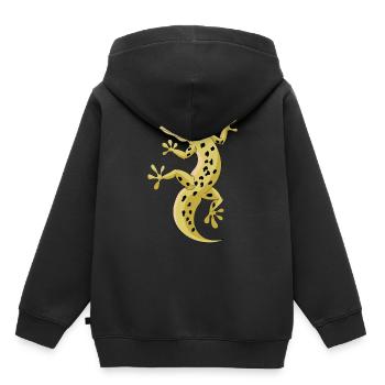 Gecko - Kids Premium Organic Hoodie - black - Back - AI Model Kid Male (0cm)