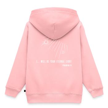 Bibelvers - Christlich - Kinder Premium Organic Hoodie - Rosa - Hinten - AI Model Kid Female (0cm)