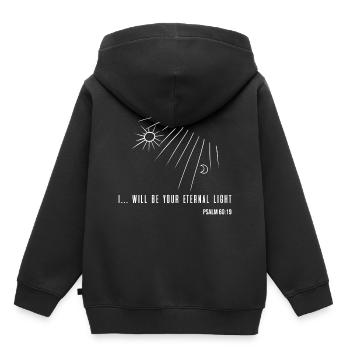 Bibelvers - Christlich - Kinder Premium Organic Hoodie - Schwarz - Hinten - AI Model Kid Male (0cm)