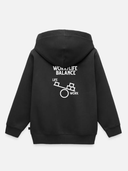 Wat für? Work-Life-Balance... - Kinder Premium Organic Hoodie - Schwarz