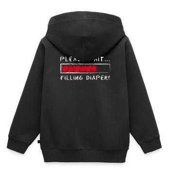 Veuillez attendre le remplissage de la couche de remplissage - Sweat Premium à capuche enfant bio - noir - Dos - AI Model Kid Male (0cm)