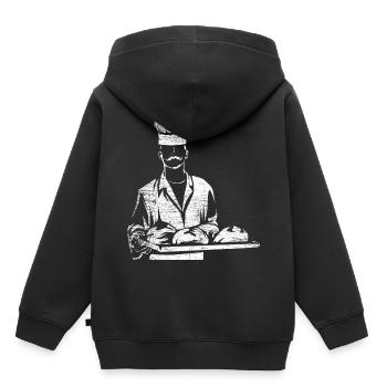 Bäcker Backen - Kinder Premium Organic Hoodie - Schwarz - Hinten - AI Model Kid Male (0cm)