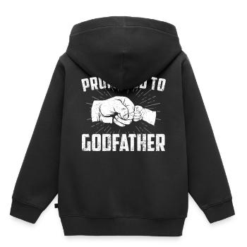 Promoted To Godfather - Kids Premium Organic Hoodie - black - Back - AI Model Kid Male (0cm)