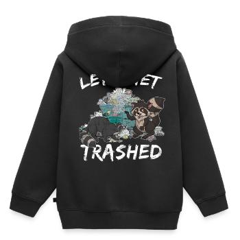 Ratons laveurs cadeau raton laveur - Sweat Premium à capuche enfant bio - noir - Dos - AI Model Kid Male (0cm)