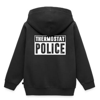 Mens Thermostat Polizei für einen Vatertag Polizei - Kinder Premium Organic Hoodie - Schwarz - Hinten - AI Model Kid Male (0cm)