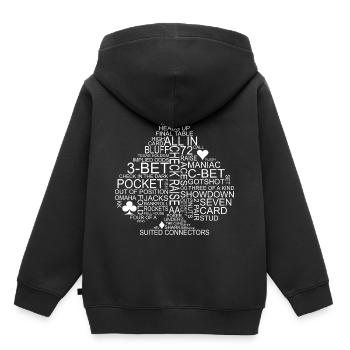 Pik Poker - Kinder Premium Organic Hoodie - Schwarz - Hinten - AI Model Kid Male (0cm)
