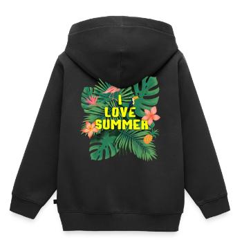 I love sums - Kids Premium Organic Hoodie - black - Back - AI Model Kid Male (0cm)