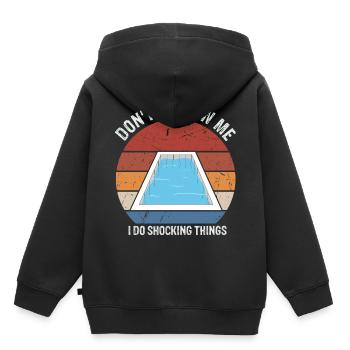 Pool Guy Design pour PoolBoy et Pool Cleaner - Sweat Premium à capuche enfant bio - noir - Dos - AI Model Kid Male (0cm)