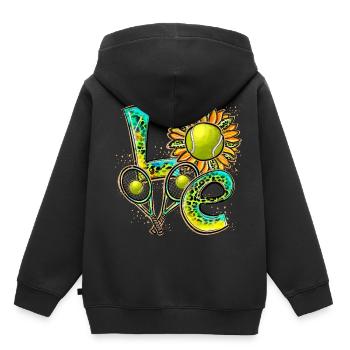 Love Tennis Player - Kinder Premium Organic Hoodie - Schwarz - Hinten - AI Model Kid Male (0cm)