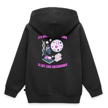 Biologie Biologe Mikroskop - Kinder Premium Organic Hoodie - Schwarz - Hinten - AI Model Kid Male (0cm)