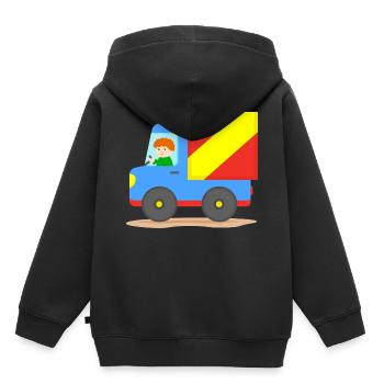 Trucks, trucks for children, boys, toddlers - Kids Premium Organic Hoodie - black - Back - AI Model Kid Male (0cm)