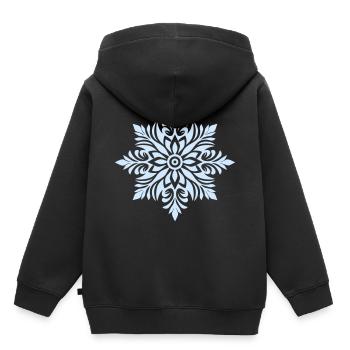Schneeflocke Winter Schnee Flocke Stern Muster Eis - Kinder Premium Organic Hoodie - Schwarz - Hinten - AI Model Kid Male (0cm)