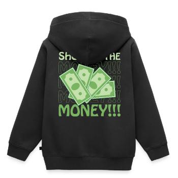 Show Money Design für gut verdienende Berufstätige - Kinder Premium Organic Hoodie - Schwarz - Hinten - AI Model Kid Male (0cm)