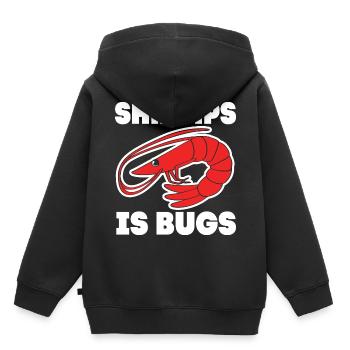 Shrimp - Kinder Premium Organic Hoodie - Schwarz - Hinten - AI Model Kid Male (0cm)