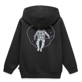 Outer space heart - Kids Premium Organic Hoodie - black - Back - AI Model Kid Male (0cm)