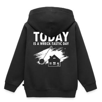 Hausabriss und Renovierungs Design - Kinder Premium Organic Hoodie - Schwarz - Hinten - AI Model Kid Male (0cm)