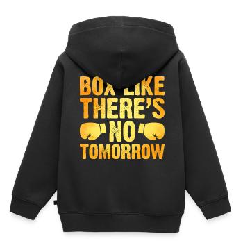 Box Like There’s No Tomorrow Boxer Sports Athlete - Sweat Premium à capuche enfant bio - noir - Dos - AI Model Kid Male (0cm)
