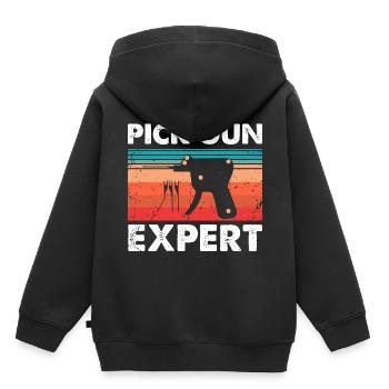Conception de serrure de service de déverrouillage expert en serrure - Sweat Premium à capuche enfant bio - noir - Dos - AI Model Kid Male (0cm)