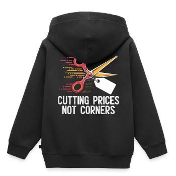 Réduire les prix et non les coins Couponer Shopper Save - Sweat Premium à capuche enfant bio - noir - Dos - AI Model Kid Male (0cm)