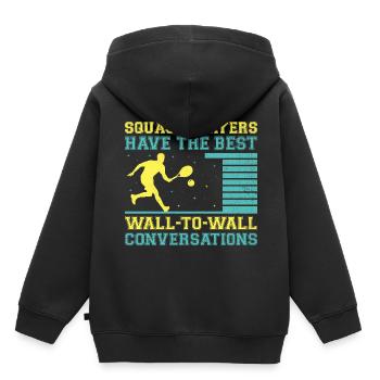Squashspieler Squash-Tennisspieler Raquetball-Spor - Kinder Premium Organic Hoodie - Schwarz - Hinten - AI Model Kid Male (0cm)