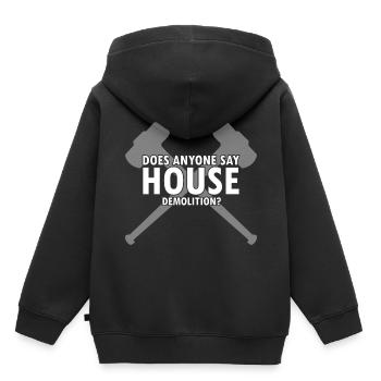 Hausabriss und Renovierungs Design - Kinder Premium Organic Hoodie - Schwarz - Hinten - AI Model Kid Male (0cm)