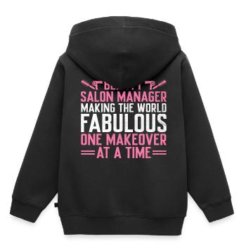 Gestionnaire de SPA Emploi Bien-être Drôle Gestion de SPA Sayi - Sweat Premium à capuche enfant bio - noir - Dos - AI Model Kid Male (0cm)