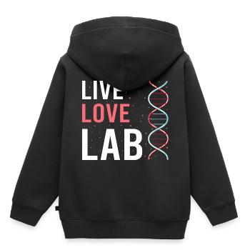 Forensische Kriminologie und Tatort-Ermittler - Kinder Premium Organic Hoodie - Schwarz - Hinten - AI Model Kid Male (0cm)