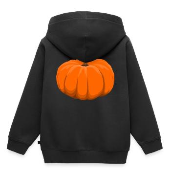 citrouille - Sweat Premium à capuche enfant bio - noir - Dos - AI Model Kid Male (0cm)