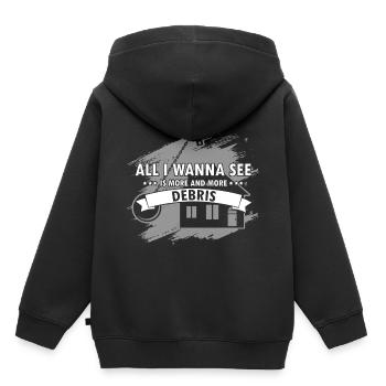 Hausabriss und Renovierungs Design - Kinder Premium Organic Hoodie - Schwarz - Hinten - AI Model Kid Male (0cm)