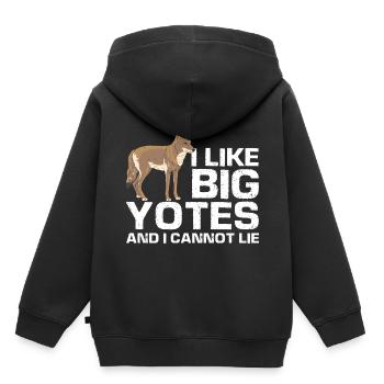 Conception de coyote pour les réacteurs de coyote - Sweat Premium à capuche enfant bio - noir - Dos - AI Model Kid Male (0cm)