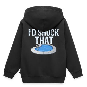 Pool Guy Design pour PoolBoy et Pool Cleaner - Sweat Premium à capuche enfant bio - noir - Dos - AI Model Kid Male (0cm)