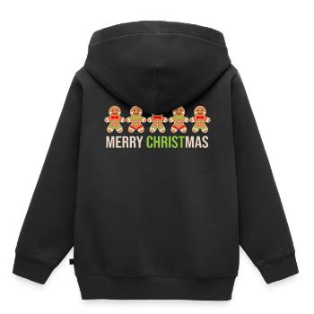 Lebkuchen Reihe - Lebkuchen Liebe - Kinder Premium Organic Hoodie - Schwarz - Hinten - AI Model Kid Male (0cm)