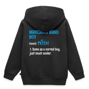 Blaskapelle Junge Sprüche Lustige Marsch Instrumen - Kinder Premium Organic Hoodie - Schwarz - Hinten - AI Model Kid Male (0cm)
