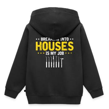 Einbrecher Schlüsseldienst Schließtechniker Design - Kinder Premium Organic Hoodie - Schwarz - Hinten - AI Model Kid Male (0cm)