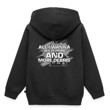 Hausabriss und Renovierungs Design - Kinder Premium Organic Hoodie - Schwarz - Hinten - AI Model Kid Male (0cm)