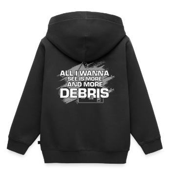 Démolition et rénovation de maisons - Sweat Premium à capuche enfant bio - noir - Dos - AI Model Kid Male (0cm)