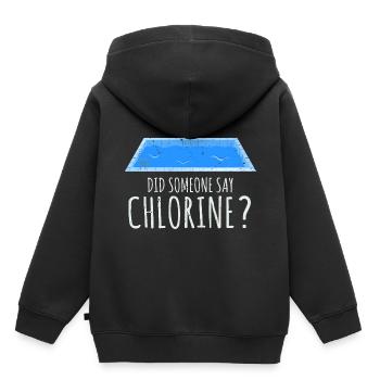 Conceptions de sauveteurs pour les techniciens de piscine - Sweat Premium à capuche enfant bio - noir - Dos - AI Model Kid Male (0cm)
