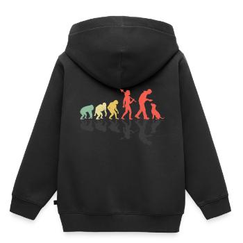 Evolution Labrador Retriever Retrievers de laboratoire - Sweat Premium à capuche enfant bio - noir - Dos - AI Model Kid Male (0cm)