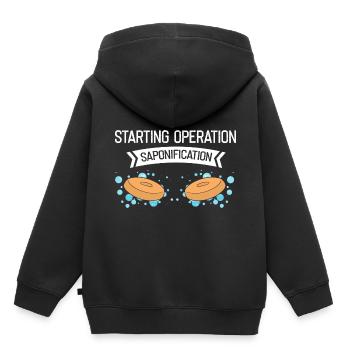 Seifenherstellung Design für Seifensieder Designs - Kinder Premium Organic Hoodie - Schwarz - Hinten - AI Model Kid Male (0cm)