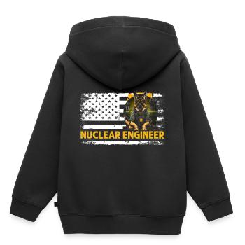 Nuklearingenieur für Kernkraftwerk und Kernenergie - Kinder Premium Organic Hoodie - Schwarz - Hinten - AI Model Kid Male (0cm)