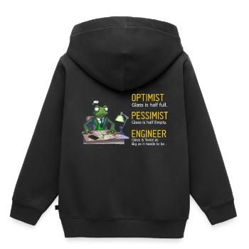 Kernenergie Spruch für Kernenergie - Kinder Premium Organic Hoodie - Schwarz - Hinten - AI Model Kid Male (0cm)