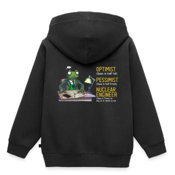 Nuklearingenieur für Kernkraftwerk und Kernenergie - Kinder Premium Organic Hoodie - Schwarz - Hinten - AI Model Kid Male (0cm)