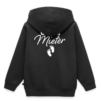 Babybauch Untermieter schwanger Geschenk - Kinder Premium Organic Hoodie - Schwarz - Hinten - AI Model Kid Male (0cm)
