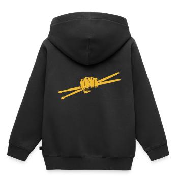 Drumstick Drummer Drum Drumming Drummers - Kinder Premium Organic Hoodie - Schwarz - Hinten - AI Model Kid Male (0cm)