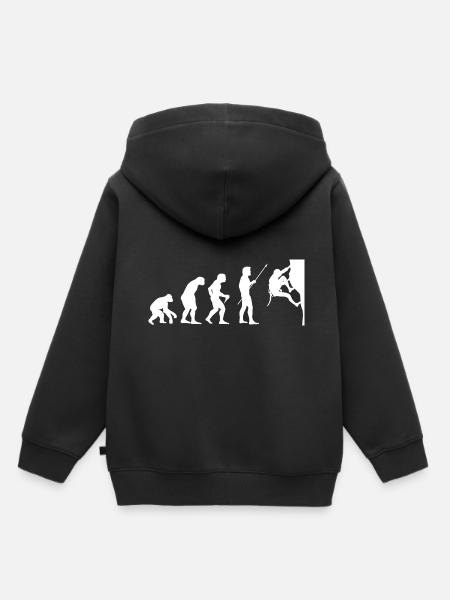 Climbing Evolution Boulderin Mountaineering Boulde - Kinder Premium Organic Hoodie - Schwarz